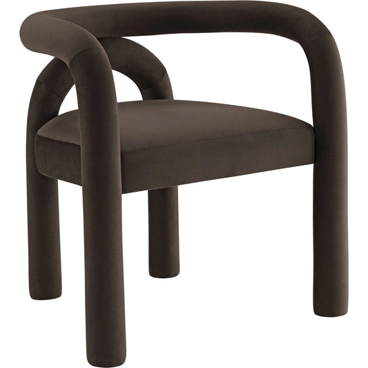 Cedron Dining Chair by Evans & Londeen. Made from performance velvet in a unique style.
