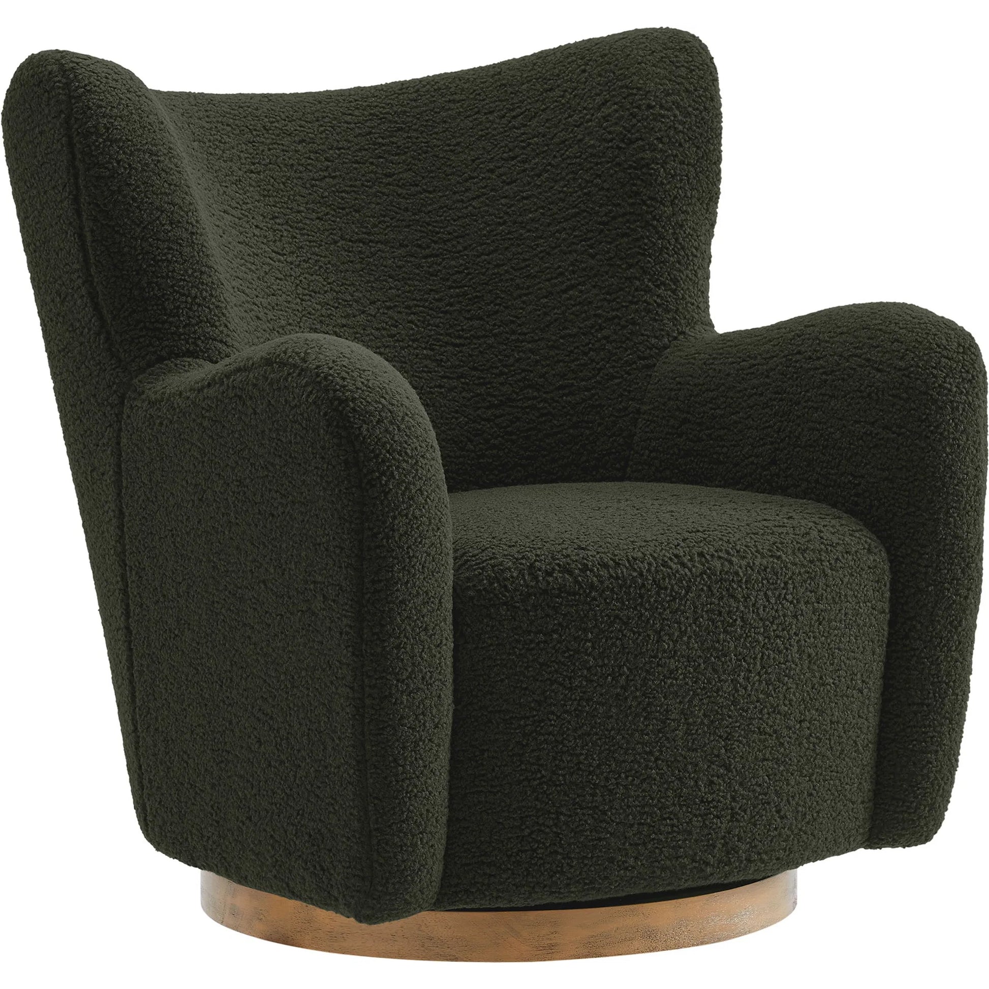 Anderson Wingback Sherpa Swivel Accent Chair by Evans & Londeen. Made from sherpa in a unique style.