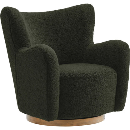 Anderson Wingback Sherpa Swivel Accent Chair by Evans & Londeen. Made from sherpa in a unique style.