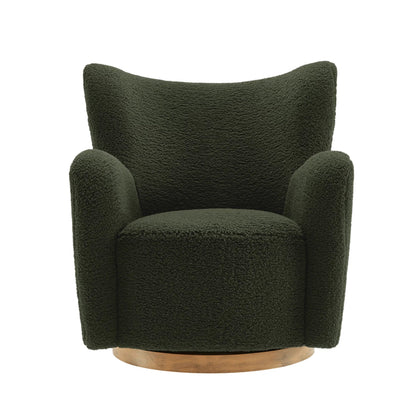 Anderson Wingback Sherpa Swivel Accent Chair by Evans & Londeen. Made from sherpa in a unique style.