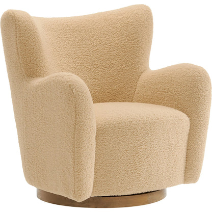 Anderson Wingback Sherpa Swivel Accent Chair by Evans & Londeen. Made from sherpa in a unique style.