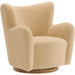 Anderson Wingback Sherpa Swivel Accent Chair by Evans & Londeen. Made from sherpa in a unique style.