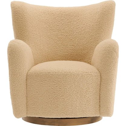 Anderson Wingback Sherpa Swivel Accent Chair by Evans & Londeen. Made from sherpa in a unique style.