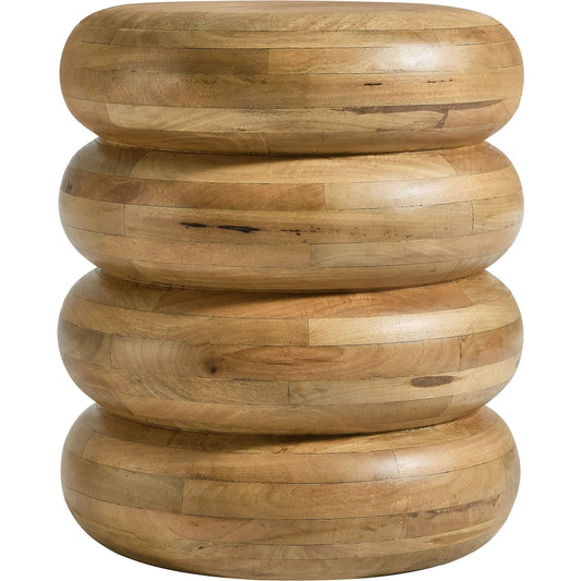 Dexter Curved Stacked Side Table by Evans & Londeen. Made from wood in a unique style.