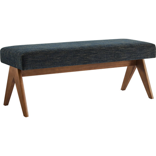Fleming 47" Bench by Evans & Londeen. Made from fabric upholstered in a unique style.