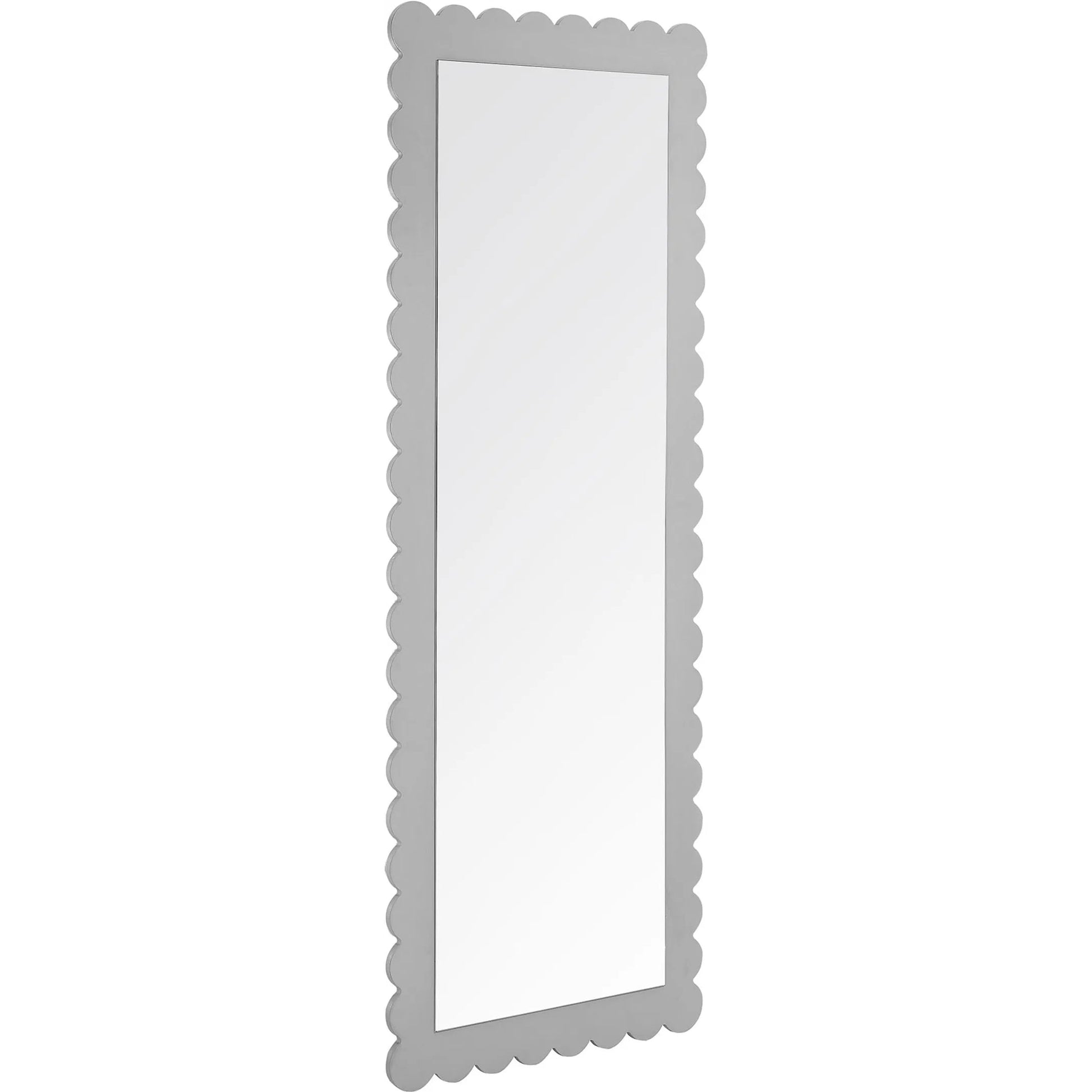 Kiowa Scalloped Rectangle Floor Mirror by Evans & Londeen. Made from unique in a transitional style.