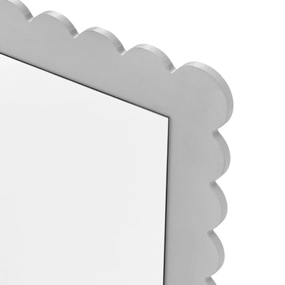 Kiowa Scalloped Rectangle Floor Mirror by Evans & Londeen. Made from unique in a transitional style.