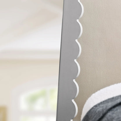 Kiowa Scalloped Rectangle Floor Mirror by Evans & Londeen. Made from unique in a transitional style.