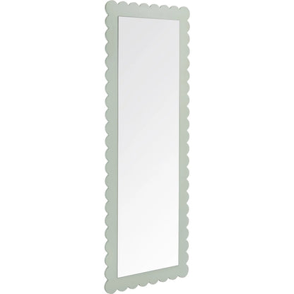 Kiowa Scalloped Rectangle Floor Mirror by Evans & Londeen. Made from unique in a transitional style.