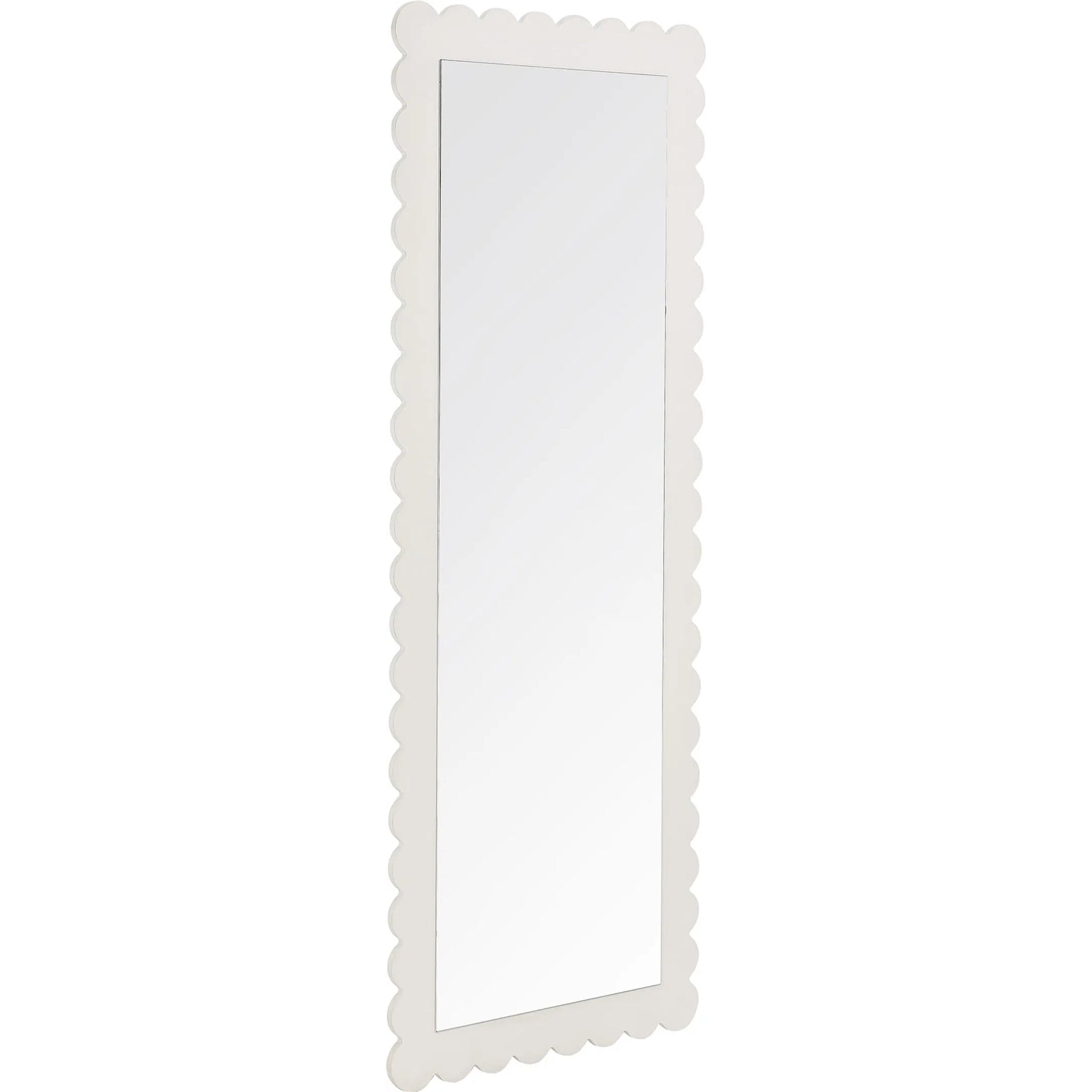 Kiowa Scalloped Rectangle Floor Mirror by Evans & Londeen. Made from unique in a transitional style.