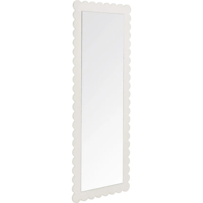 Kiowa Scalloped Rectangle Floor Mirror by Evans & Londeen. Made from unique in a transitional style.