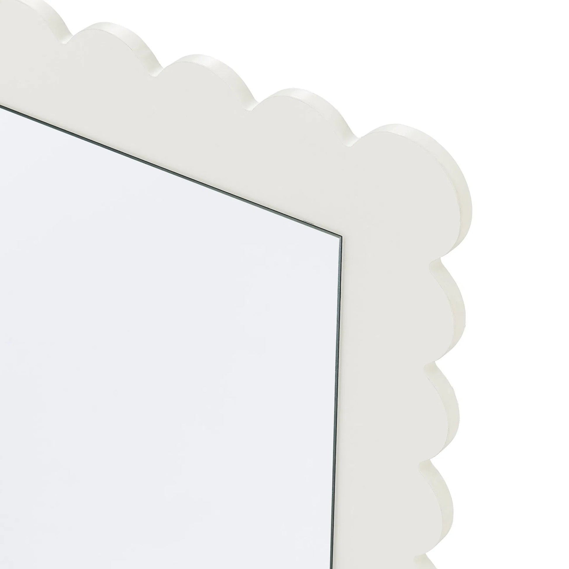 Kiowa Scalloped Rectangle Floor Mirror by Evans & Londeen. Made from unique in a transitional style.