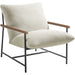 Iron Boucle Sling Lounge Chair by Evans & Londeen. Made from boucle in a transitional style.