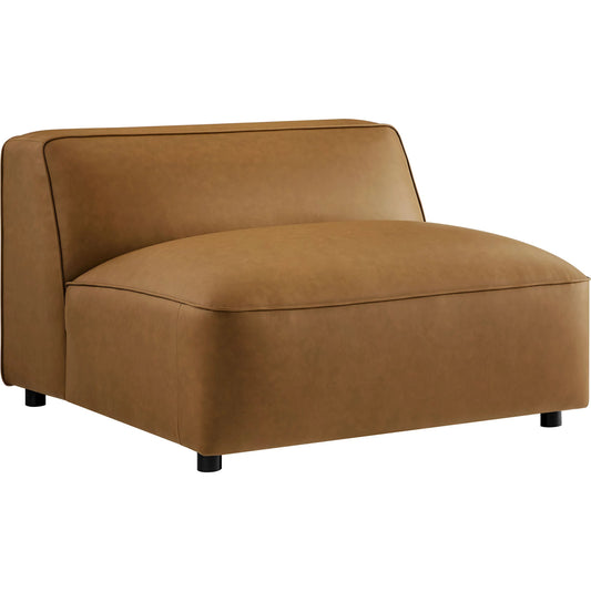 Salt Vegan Modular Armless Chair by Evans & Londeen. Made from vegan leather modular in a unique style.