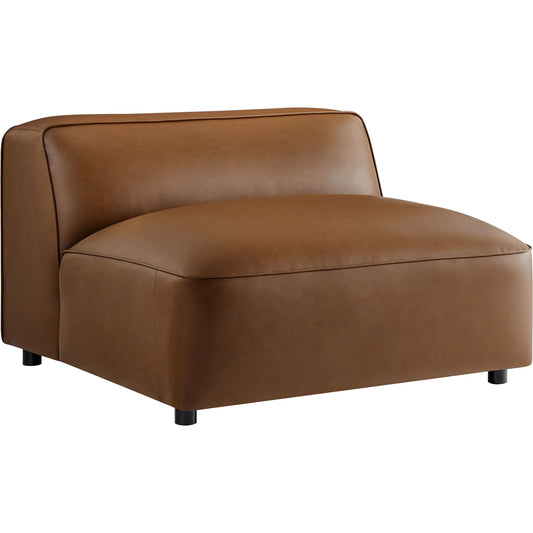 Salt Vegan Modular Armless Chair by Evans & Londeen. Made from vegan leather modular in a unique style.