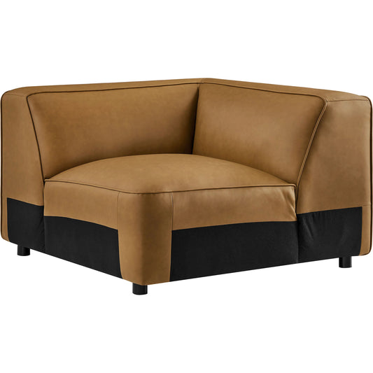 Salt Vegan Modular Corner Chair by Evans & Londeen. Made from vegan leather modular in a unique style.