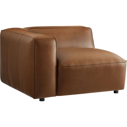 Salt Vegan Modular Left Armchair by Evans & Londeen. Made from vegan leather modular in a unique style.