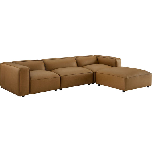 Salt 4-Piece Vegan Modular Sofa Set by Evans & Londeen. Made from vegan leather modular in a unique style.
