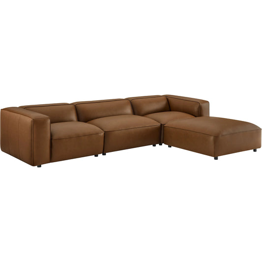 Salt 4-Piece Vegan Modular Sofa Set by Evans & Londeen. Made from vegan leather modular in a unique style.