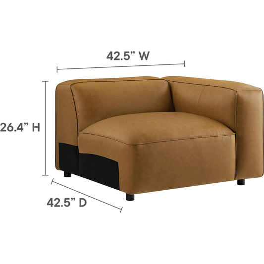 Salt 3-Piece Vegan Modular Sofa by Evans & Londeen. Made from vegan leather modular in a unique style.