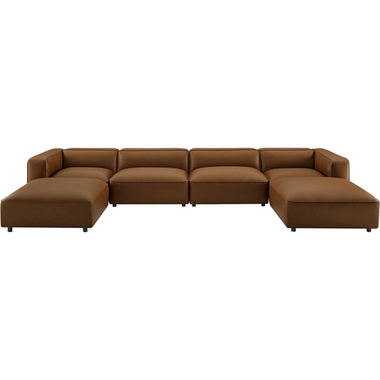 Salt 6-Piece Vegan Modular Sofa by Evans & Londeen. Made from vegan leather modular in a unique style.