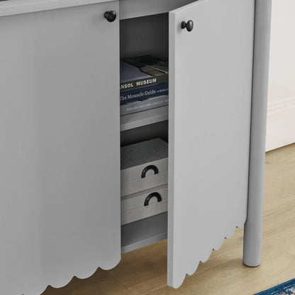 Kiowa 35" 2-Door Scalloped Sideboard Cabinet by Evans & Londeen. Made from unique in a transitional style.