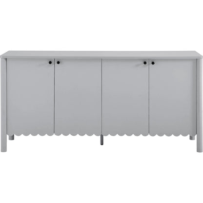 Kiowa 66" 4-Door Scalloped Sideboard Cabinet by Evans & Londeen. Made from unique in a transitional style.