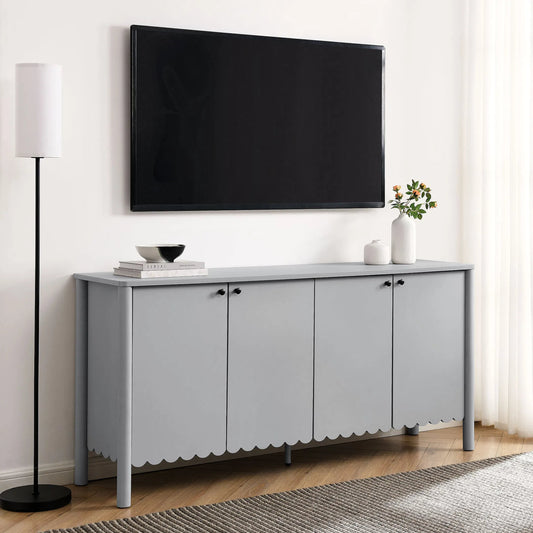 Elsmore 66" 4-Door Scalloped Sideboard Cabinet by Evans & Londeen. Made from unique in a unique style.