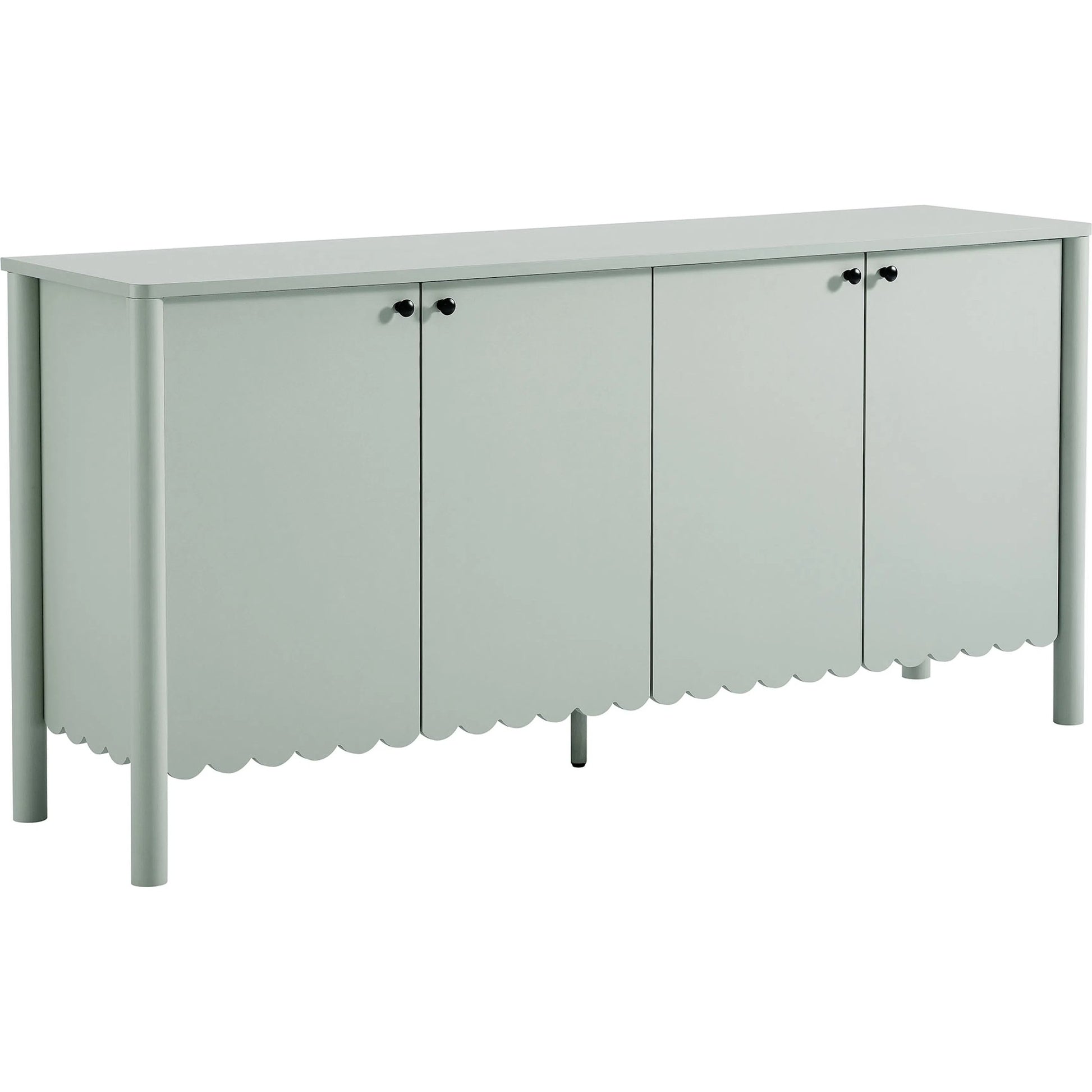 Kiowa 66" 4-Door Scalloped Sideboard Cabinet by Evans & Londeen. Made from unique in a transitional style.