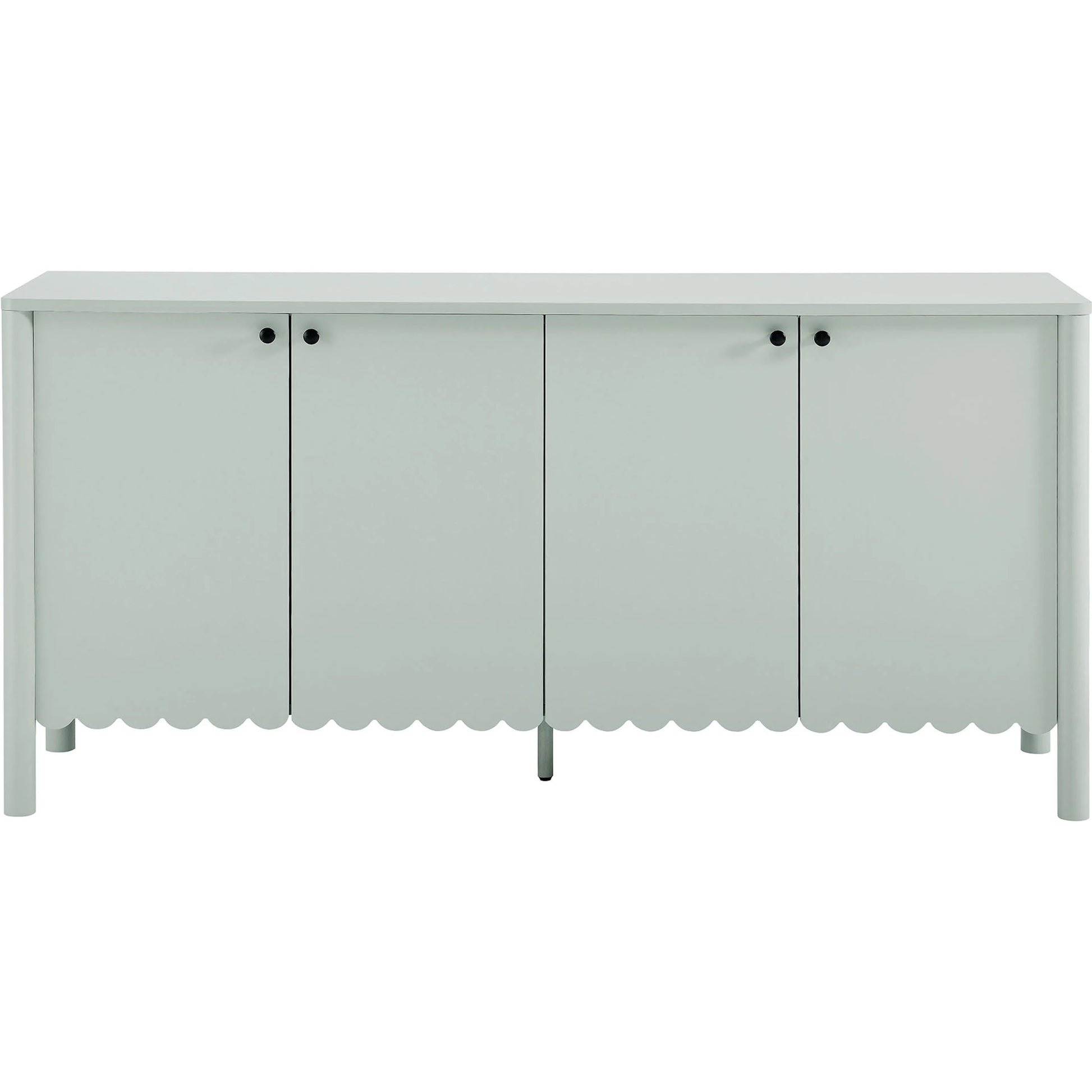 Kiowa 66" 4-Door Scalloped Sideboard Cabinet by Evans & Londeen. Made from unique in a transitional style.