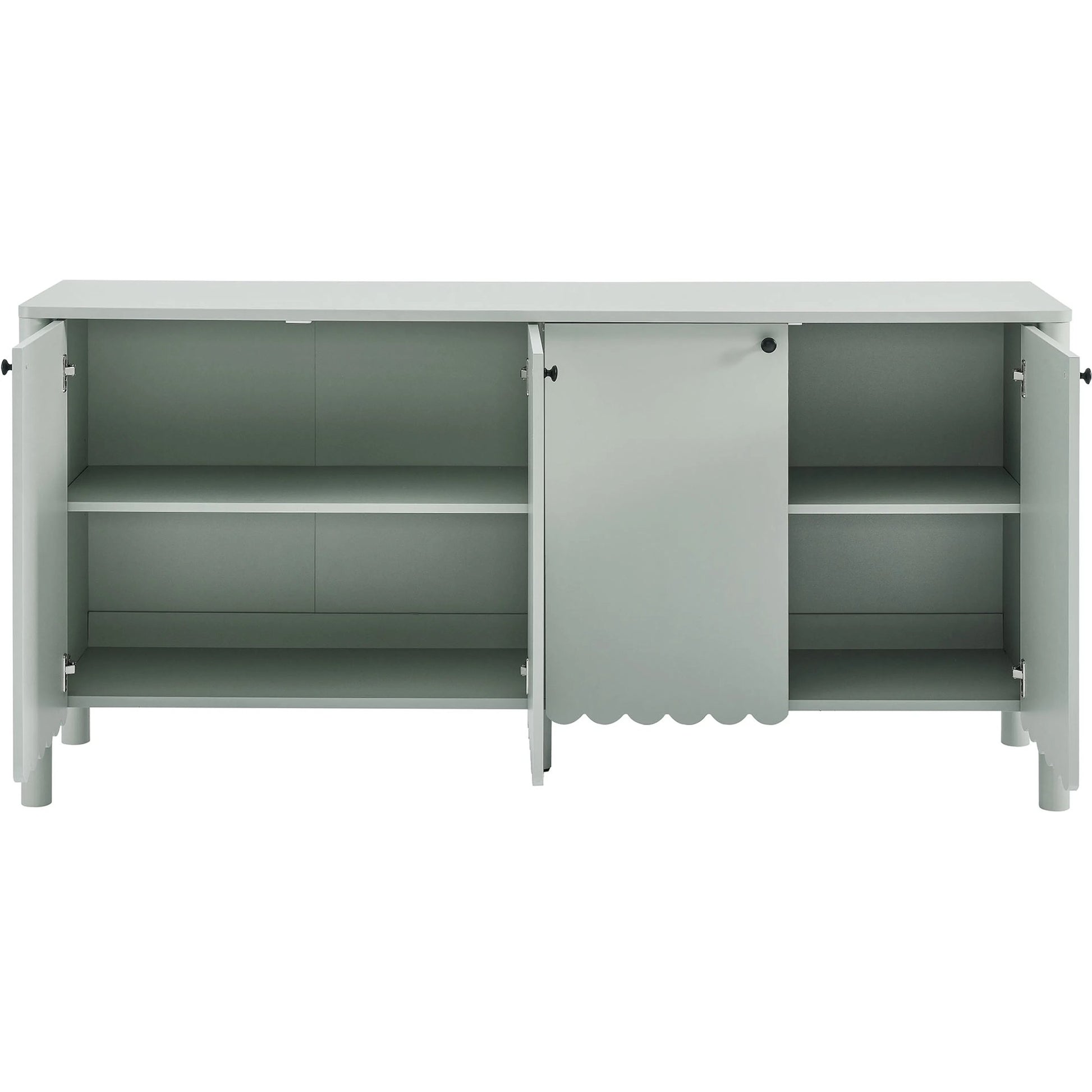 Kiowa 66" 4-Door Scalloped Sideboard Cabinet by Evans & Londeen. Made from unique in a transitional style.