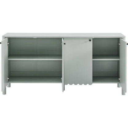 Kiowa 66" 4-Door Scalloped Sideboard Cabinet by Evans & Londeen. Made from unique in a transitional style.