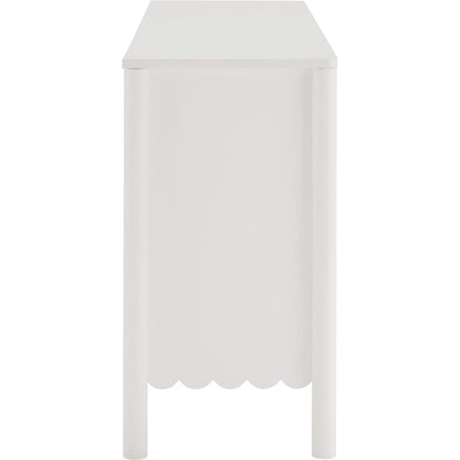 Kiowa 66" 4-Door Scalloped Sideboard Cabinet by Evans & Londeen. Made from unique in a transitional style.