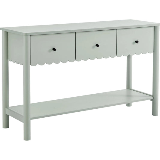 Elsmore 3-Drawer Scalloped Console Table by Evans & Londeen. Made from unique in a unique style.