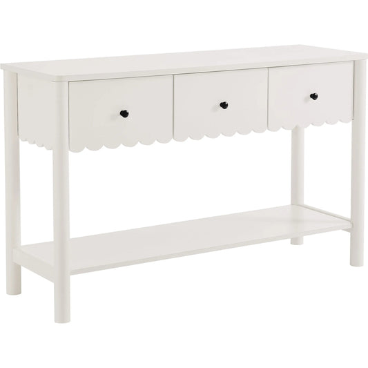 Elsmore 3-Drawer Scalloped Console Table by Evans & Londeen. Made from unique in a unique style.