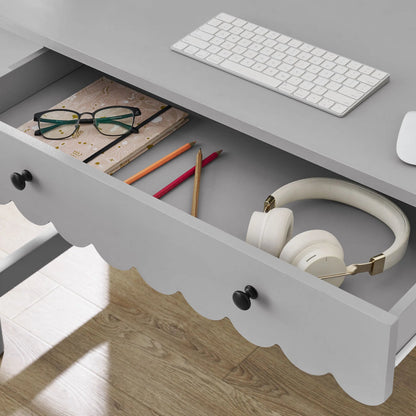 Kiowa 1-Drawer Scallop Writing Desk by Evans & Londeen. Made from unique in a transitional style.