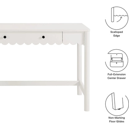 Kiowa 1-Drawer Scallop Writing Desk by Evans & Londeen. Made from unique in a transitional style.