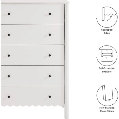 Kiowa Scalloped 5-Drawer Chest by Evans & Londeen. Made from unique in a transitional style.