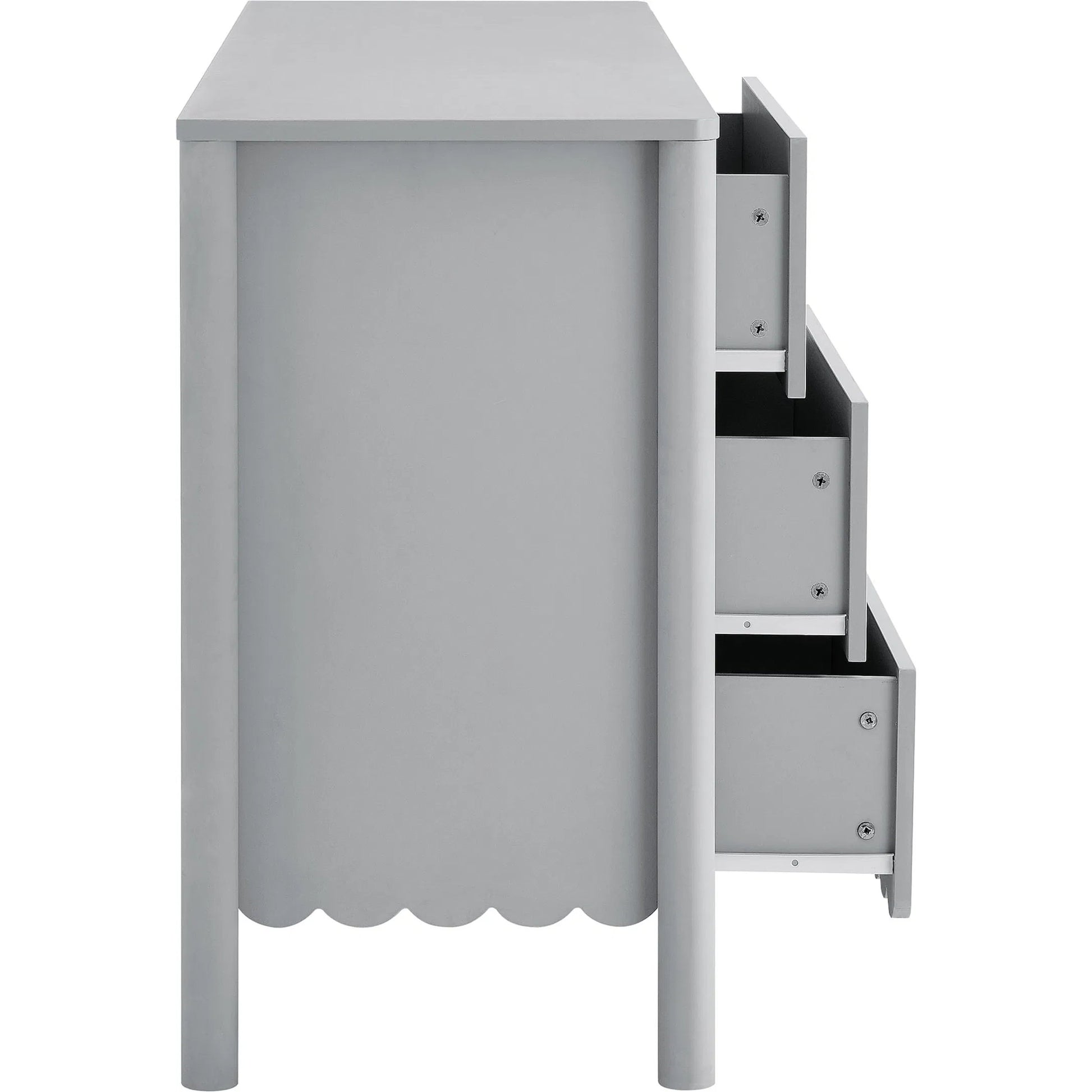 Emmeline Scalloped 6-Drawer Dresser by Modway - Sage Emmeline Scalloped 6-Drawer Dresser by Modway - Sage