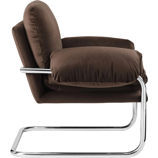 Upton Accent Chair by Evans & Londeen. Made from performance velvet in a unique style.