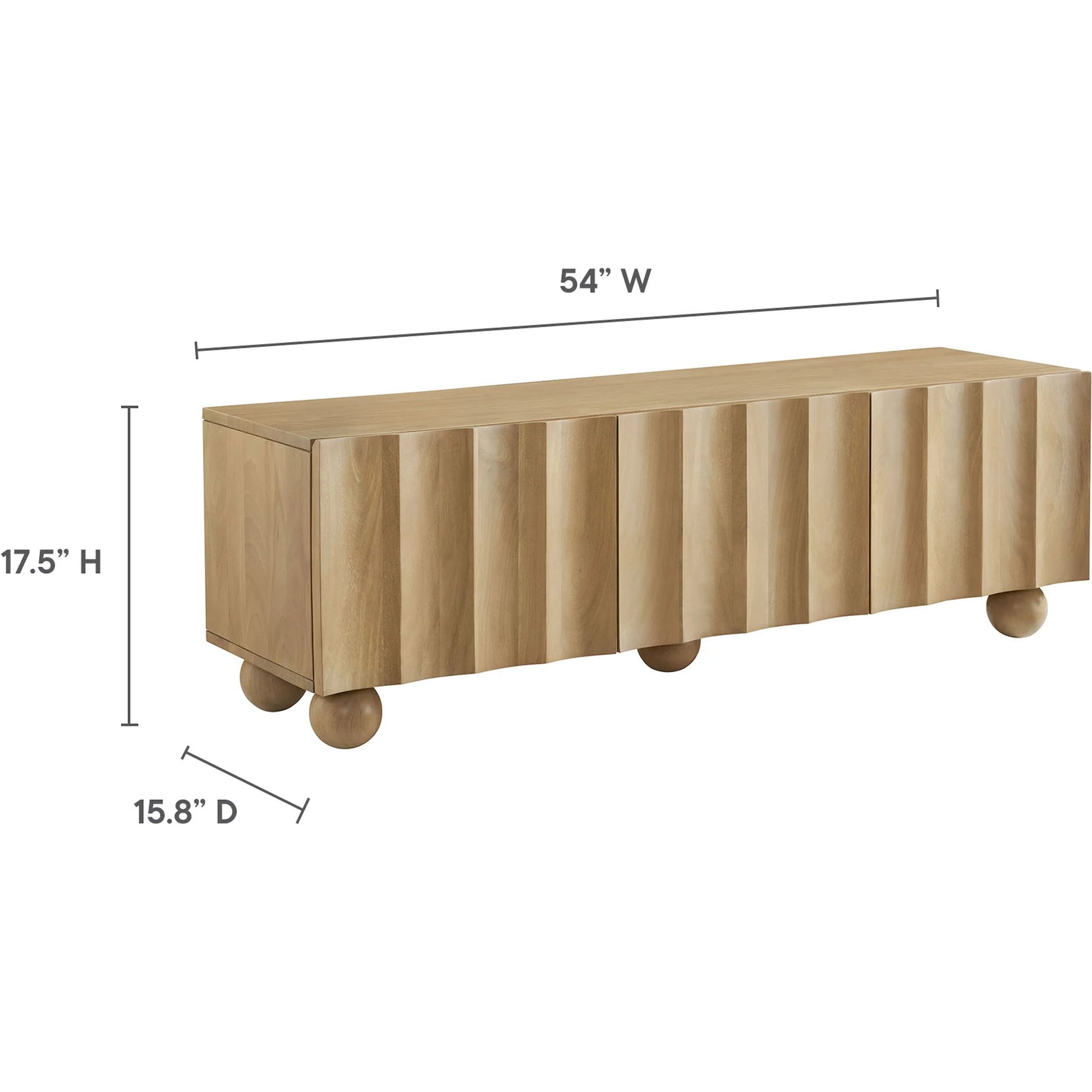 Ellis Scalloped 54" Wood TV Stand by Evans & Londeen. Made from wood in a transitional style.