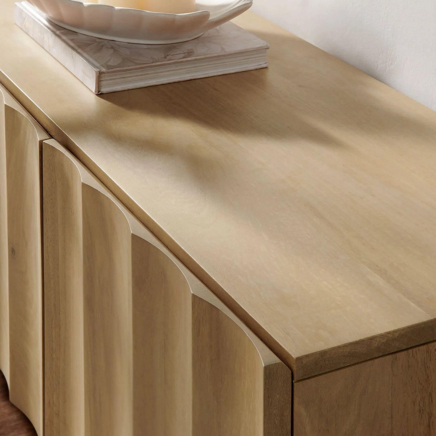 007 SI-2358478 | Closeup | Ellis Scalloped 71" Wood TV Stand by Evans & Londeen. Made from wood in a transitional style.