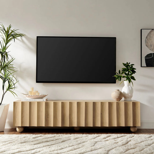 Tolland Scalloped 71" Wood TV Stand by Evans & Londeen. Made from wood in a unique style.