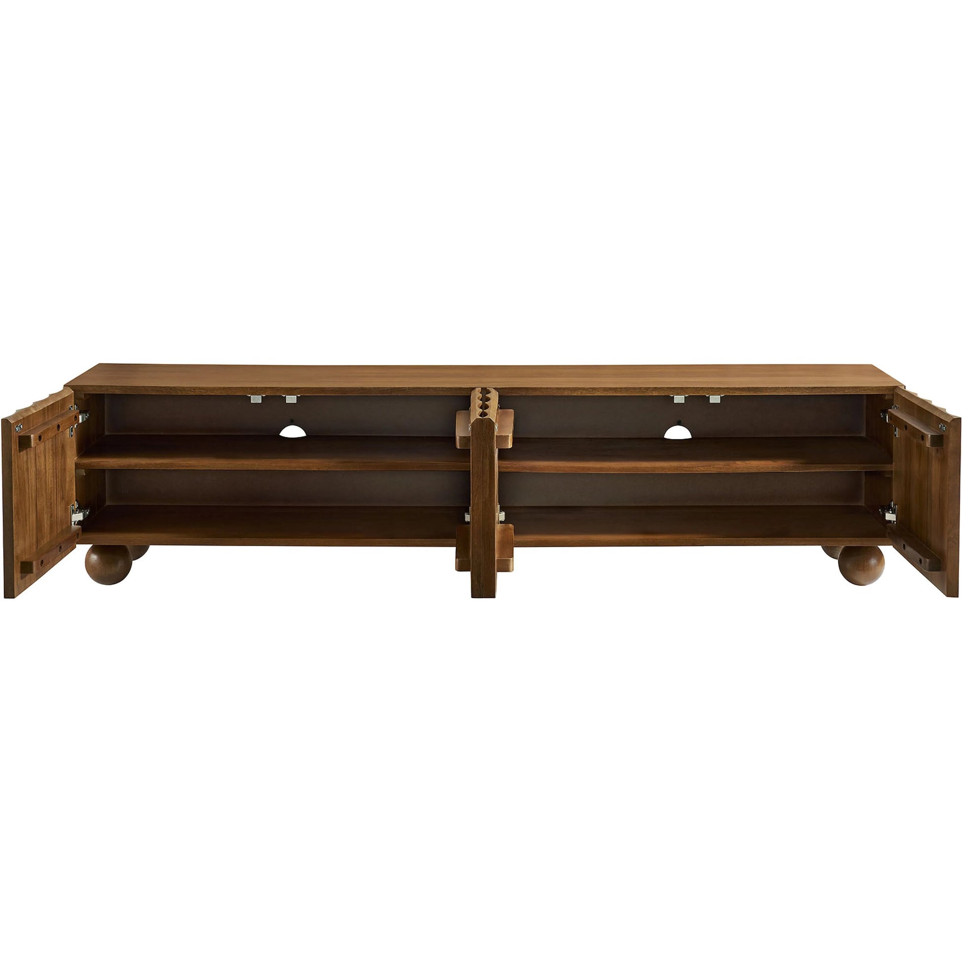 Ellis Scalloped 71" Wood TV Stand by Evans & Londeen. Made from wood in a transitional style.