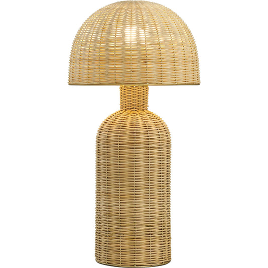 Allison Rattan Table Lamp by Evans & Londeen in natural. Made from rattan in a rustic style.