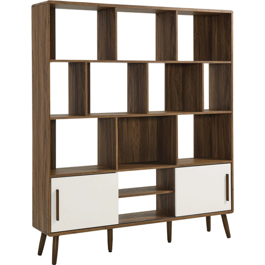 Leyster 59" Bookcase with Sliding Doors by Evans & Londeen. Made from unique in a unique style.