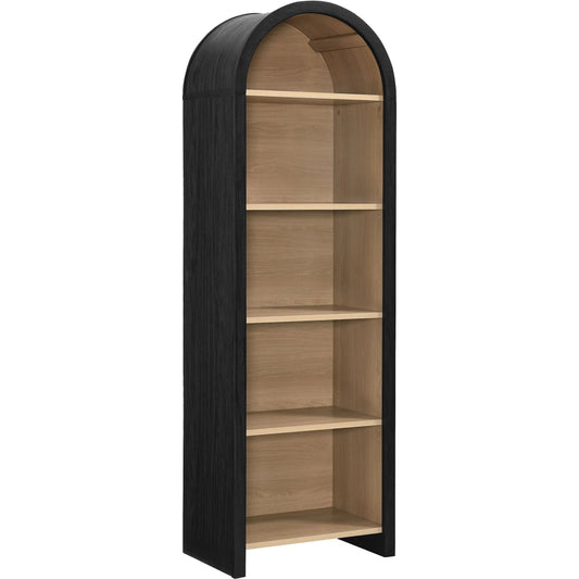 Olathe Arched Narrow Bookcase Display Cabinet by Evans & Londeen in black. Made from unique in a unique style.