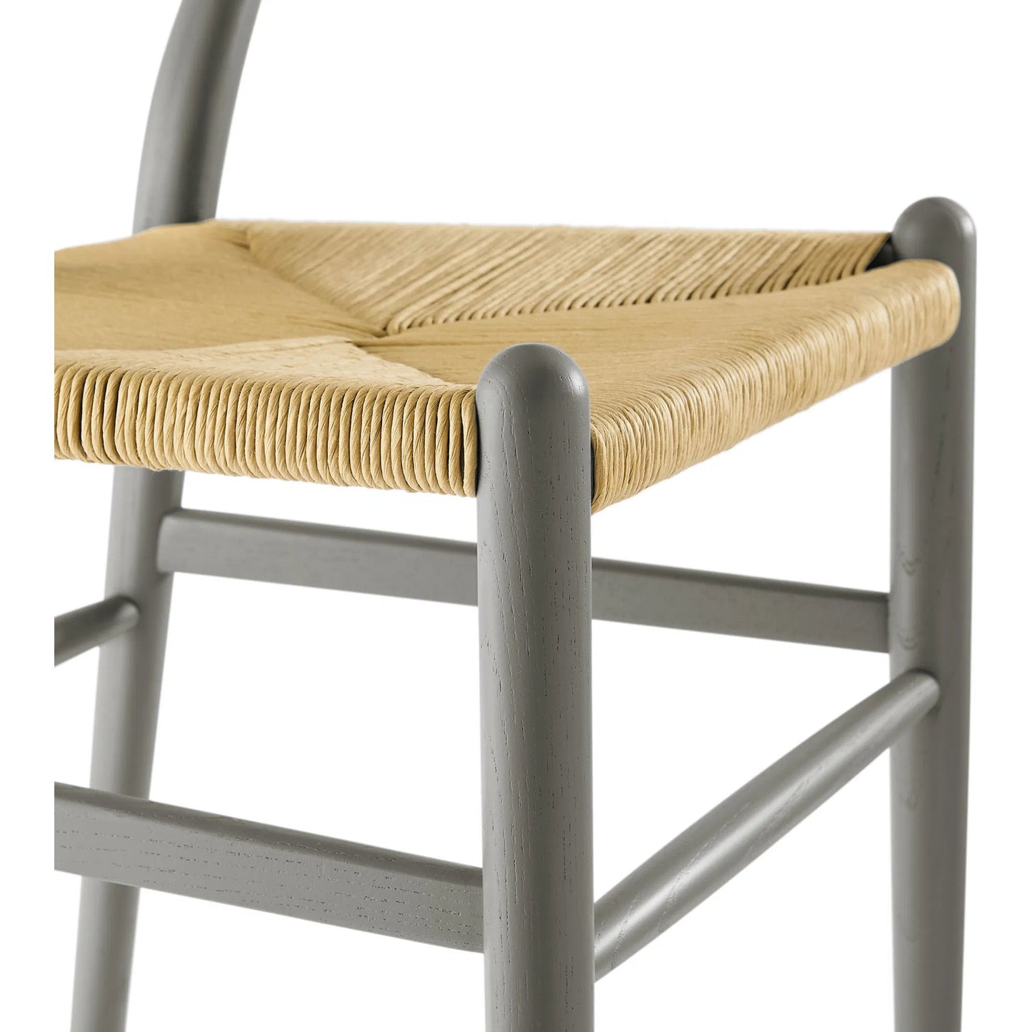 024 SI-2358514 | Closeup | Argyll 32" Wood Dining Accent Chair by Evans & Londeen in light gray. Made from wood in a rustic style.