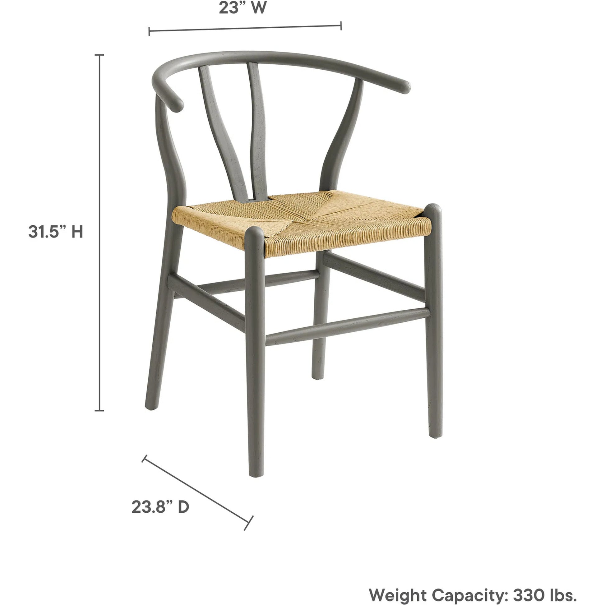Argyll 32" Wood Dining Accent Chair by Evans & Londeen in light gray. Made from wood in a rustic style.