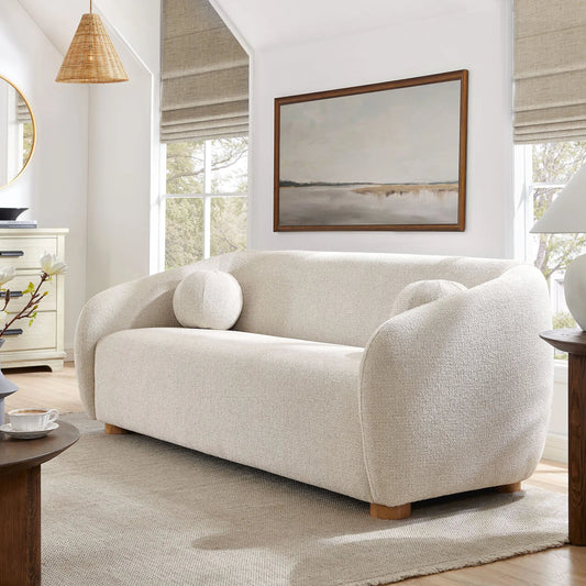 Breathitt 85" Chenille Sofa by Evans & Londeen. Made from chenille fabric in a transitional style.